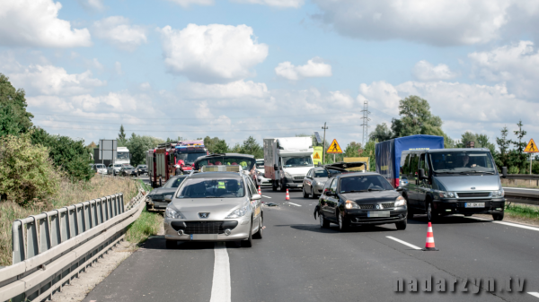 Kolizja na katowickiej w stronę Katowic